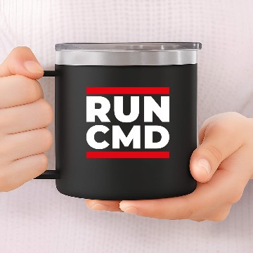 Discover Run CMD gift computer code 14oz Stainless Steel Tumblers