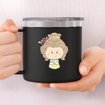 Discover Cute Princess Bella 14oz Stainless Steel Tumblers