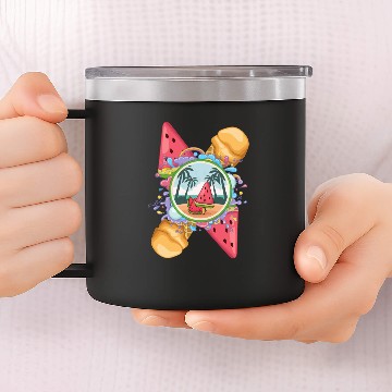 Discover Summer would not be great without Ice-cream 14oz Stainless Steel Tumblers