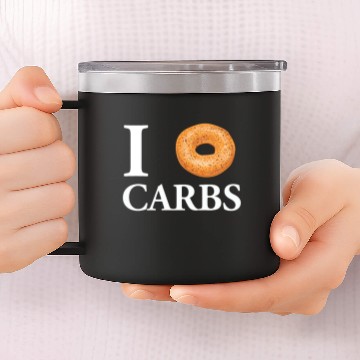 Discover I Bagel Carbs 14oz Stainless Steel Tumblers