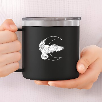 Discover Moon Witch Barn Owl 14oz Stainless Steel Tumblers