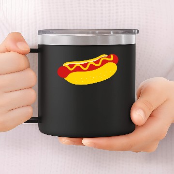 Discover Hot dog 14oz Stainless Steel Tumblers Design Vector