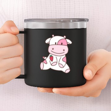 Discover strawberry cow 14oz Stainless Steel Tumblers
