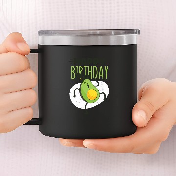 Discover Happy Birthday Congratulations Avocado 14oz Stainless Steel Tumblers