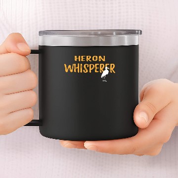 Discover Heron Whisperer Graphic 14oz Stainless Steel Tumblers