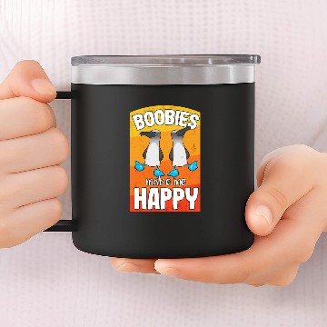 Discover Funny Blue Footed Booby Bird Birder Gift 14oz Stainless Steel Tumblers