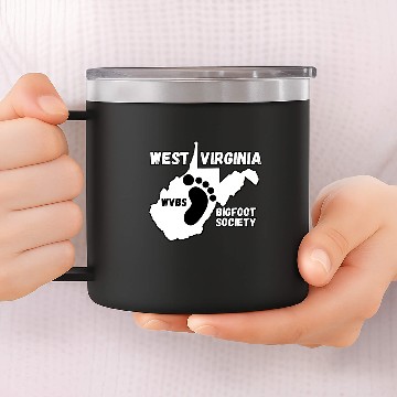 Discover West Virginia Bigfoot Society Funny 14oz Stainless Steel Tumblers