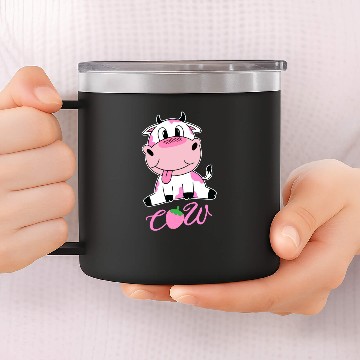Discover Strawberry cow gift 14oz Stainless Steel Tumblers