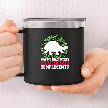 Discover Slow Poke Turtle 14oz Stainless Steel Tumblers