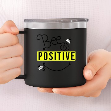 Discover bee positive 14oz Stainless Steel Tumblers