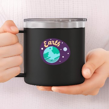 Discover Solar system with the planet Earth 14oz Stainless Steel Tumblers