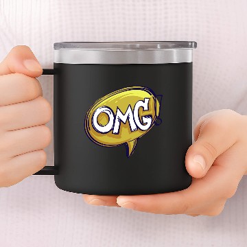 Discover OMG Speech Bubble 14oz Stainless Steel Tumblers