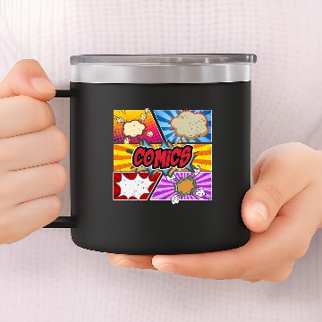 Discover Comic Comics manga 14oz Stainless Steel Tumblers