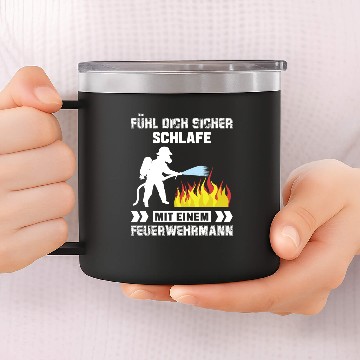 Discover volunteer fire brigade fireman deployment 14oz Stainless Steel Tumblers