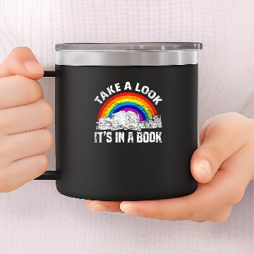 Discover Book Reading Rainbow 14oz Stainless Steel Tumblers