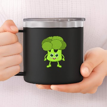 Discover Broccoli Vegetable 14oz Stainless Steel Tumblers