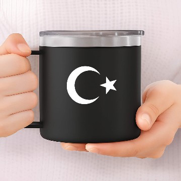 Discover Turkey flag moon and star 14oz Stainless Steel Tumblers