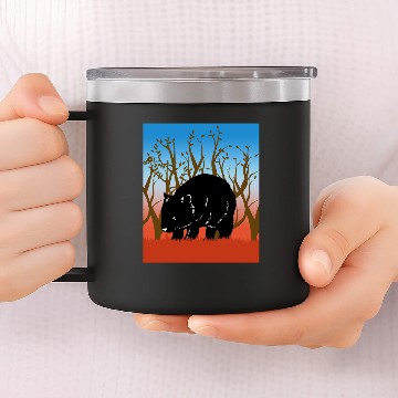 Discover Wombat In The Outback In Australia 14oz Stainless Steel Tumblers