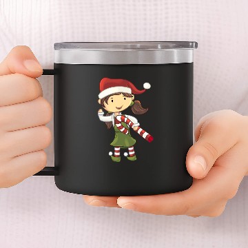 Discover Girl Elf Waving 14oz Stainless Steel Tumblers