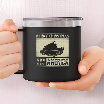Discover Merry christmas God Bless America 14oz Stainless Steel Tumblers