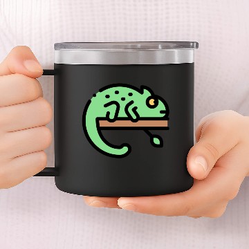 Discover Little Chameleon 14oz Stainless Steel Tumblers