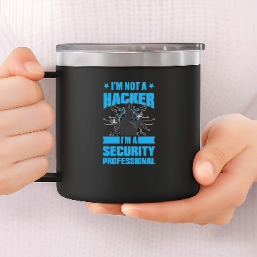 Discover Cybersecurity IT Analyst Certified Tech Security 14oz Stainless Steel Tumblers