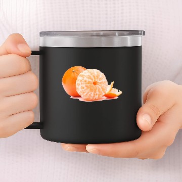 Discover Tangerine orange fruit 14oz Stainless Steel Tumblers