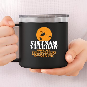 Discover Vietnam Veteran 14oz Stainless Steel Tumblers