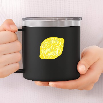 Discover Easy Peasy Lemon Squeezy Fruit Funny 14oz Stainless Steel Tumblers