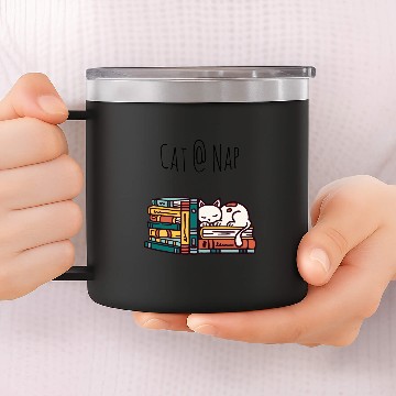 Discover Cat @ Nap 14oz Stainless Steel Tumblers