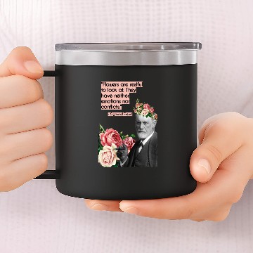 Discover Sigmund Freud Collage Art 14oz Stainless Steel Tumblers