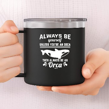 Discover killer whale 14oz Stainless Steel Tumblers