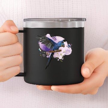 Discover Macaw 14oz Stainless Steel Tumblers