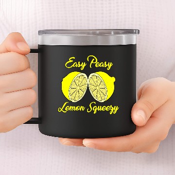 Discover Easy Peasy Lemon Squeezy Lemons 14oz Stainless Steel Tumblers