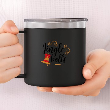 Discover 14oz Stainless Steel Tumblers jingle Bells