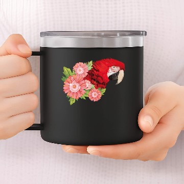 Discover Macaw 14oz Stainless Steel Tumblers