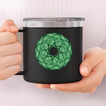 Discover green wreath star Chakra mandala circle 12107alg 14oz Stainless Steel Tumblers