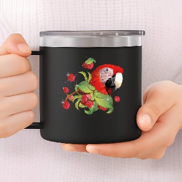 Discover Macaw 14oz Stainless Steel Tumblers