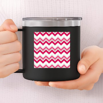 Discover Pink Chevron Pattern 14oz Stainless Steel Tumblers