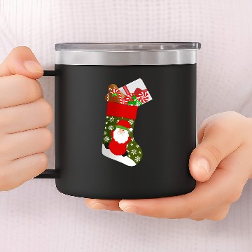 Discover christmas stocking 14oz Stainless Steel Tumblers