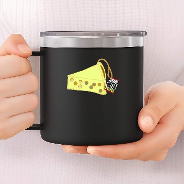 Discover Cheese yellow cheese corner 14oz Stainless Steel Tumblers