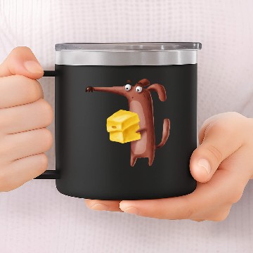 Discover Cheesy Dog 14oz Stainless Steel Tumblers