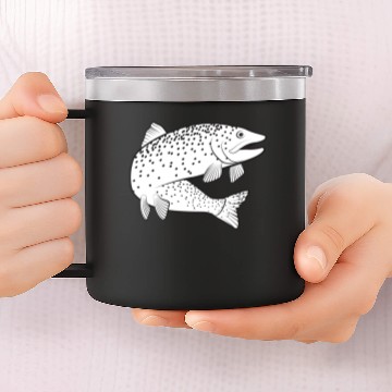 Discover trout 14oz Stainless Steel Tumblers