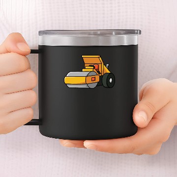 Discover steamroller construction site machine Construction 14oz Stainless Steel Tumblers