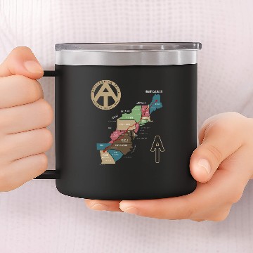 Discover Appalachian Trail Hiking Map 14oz Stainless Steel Tumblers