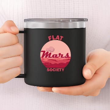 Discover Flat mars society 14oz Stainless Steel Tumblers