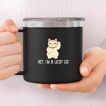 Discover Lucky Cat 14oz Stainless Steel Tumblers