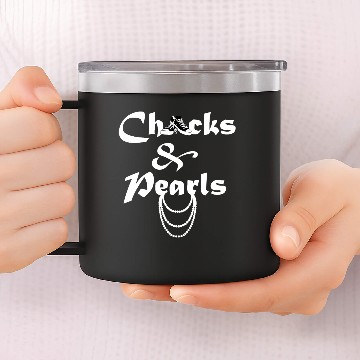 Discover Chucks and Pearls 14oz Stainless Steel Tumblers