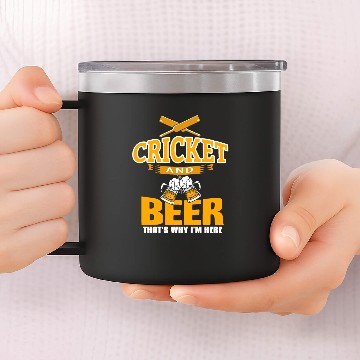 Discover Cricket 14oz Stainless Steel Tumblers