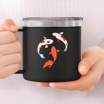 Discover Koi Fish Clip Art 14oz Stainless Steel Tumblers